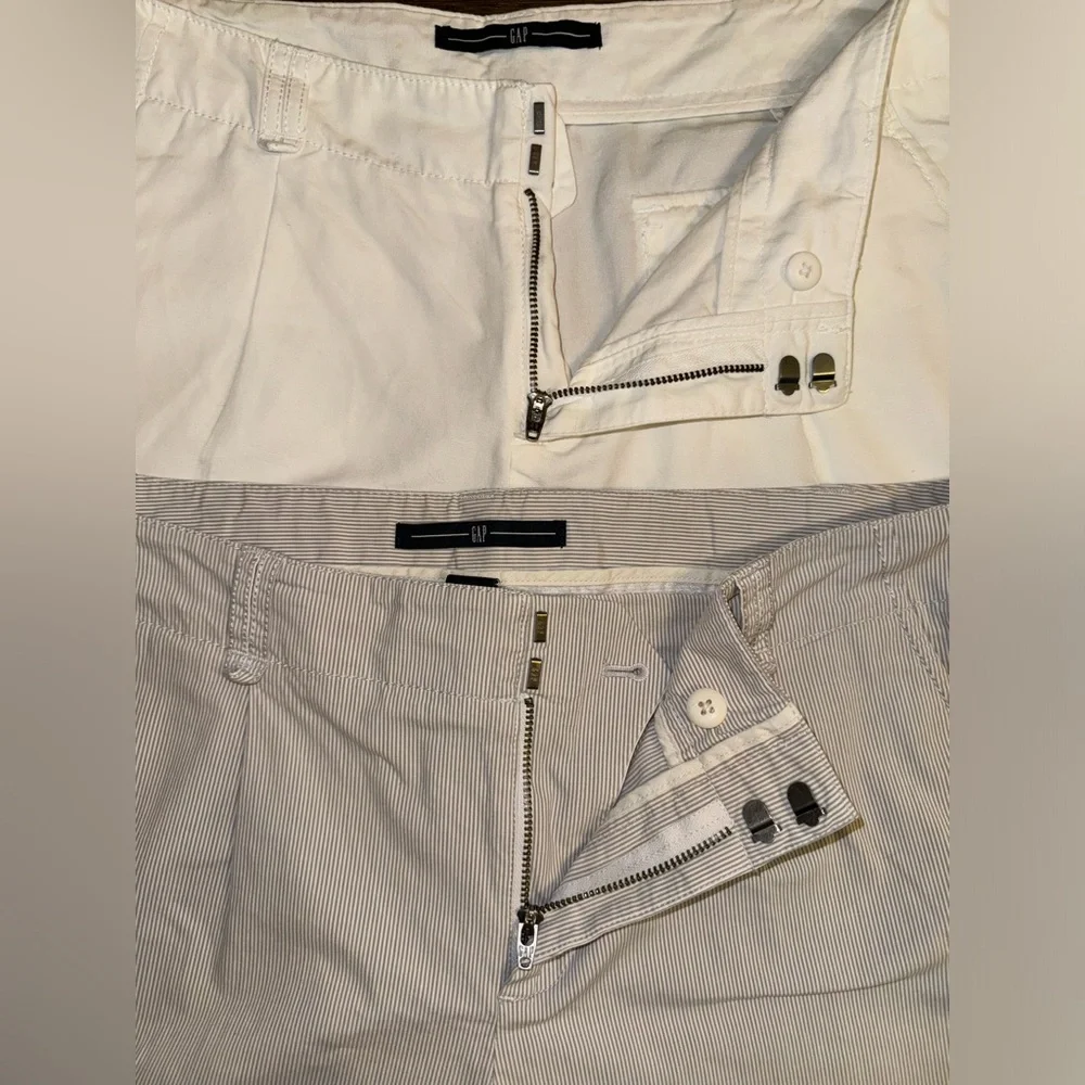 GAP Women’s Shorts Gray Stripes and White Size 10 - Picture 13 of 13
